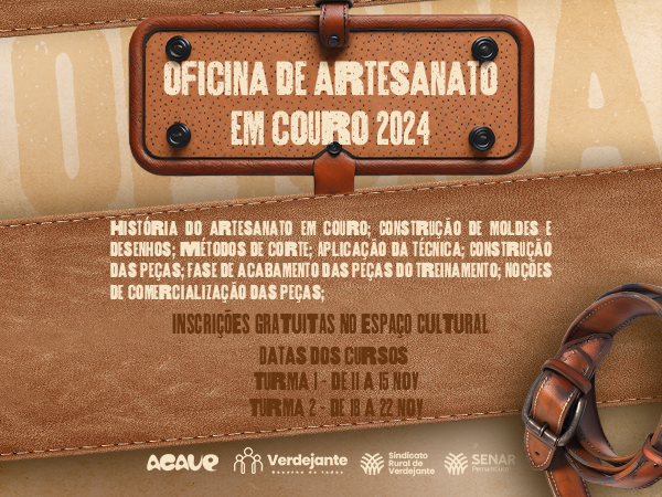 Oficina de Artesanato em Couro!